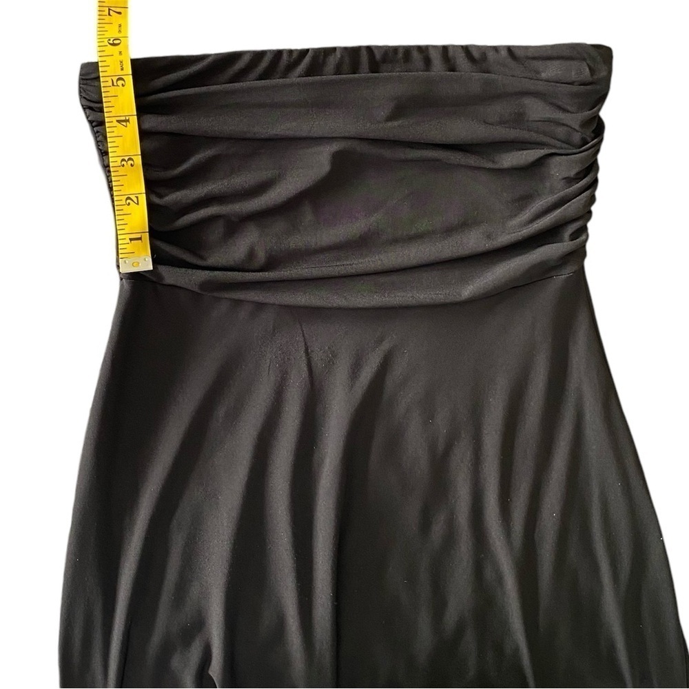BANANA REPUBLIC Factory Maxi Dress Strapless Ruche Top Black Women Size S - Picture 10 of 12